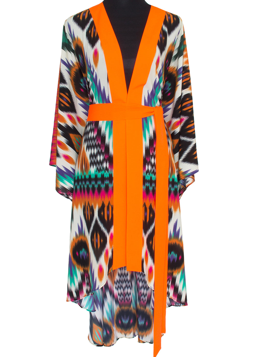 Tribal – Orange Apache Kimono Evil Eye (Neon Orange)