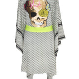 Desert - Tribe Kimono Skull (Neon Yellow)