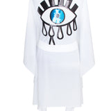 Monochrome - White Kimono Evil Eye (White)