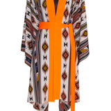 Boho - Orange Navajo Kimono Evil Eye (Neon Orange)