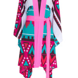 Tribal - Aztec Love Kimono Wings (Neon Pink) - Midi
