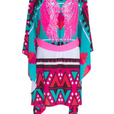 Tribal - Aztec Love Kimono Wings (Neon Pink) - Midi