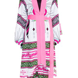Tulum – Rainbow Magic Kimono (Neon Pink)