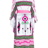 Tulum – Rainbow Magic Kimono (Neon Pink)
