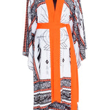 Tulum - White Magic Kimono (Neon Orange)