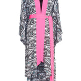 Tulum - Pink Eye Kimono (Neon Pink) - Long
