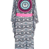 Tulum - Pink Eye Kimono (Neon Pink) - Long