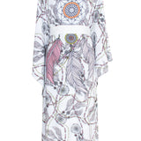 Tulum - Pastel Dreamcatchers Kimono (Off-White) - Long