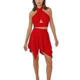 Monochrome - Red Capri Skort