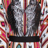 Boho - Maroon Navajo Kimono Wings (Black)