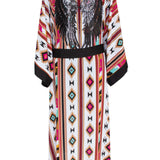 Boho - Maroon Navajo Kimono Wings (Black)