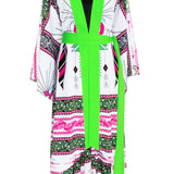 Tulum – Rainbow Magic Kimono (Neon Green)
