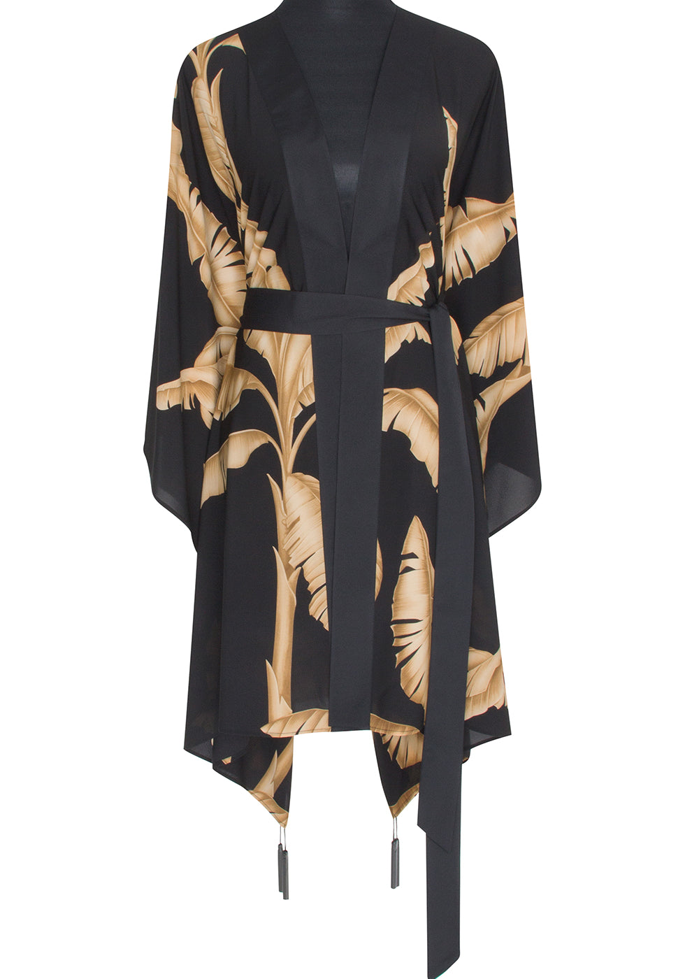 Jungle - Gold Palm Kimono (Black)