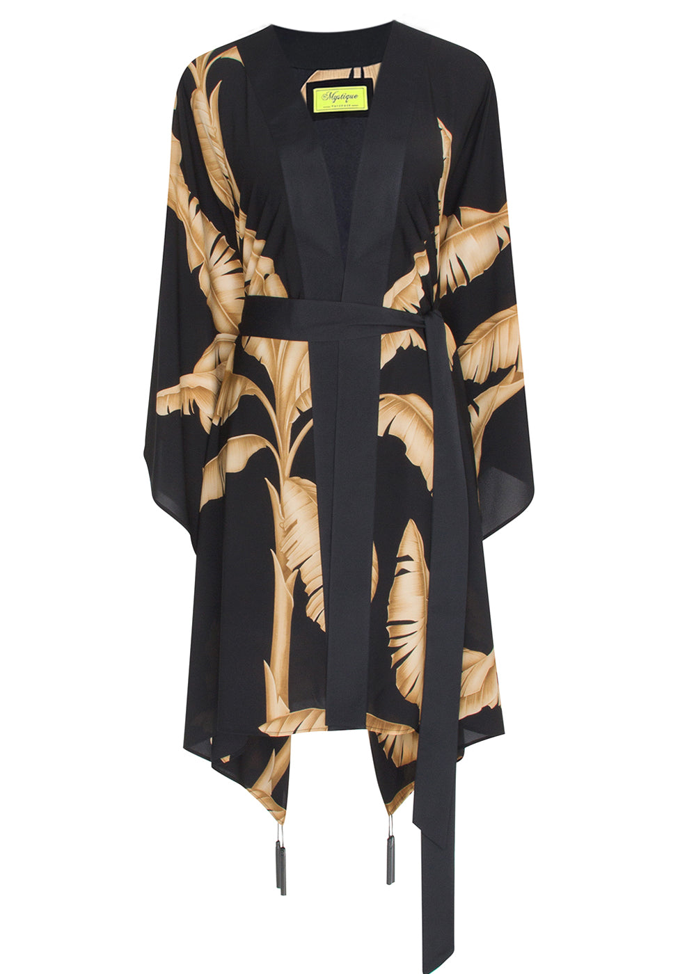 Jungle - Gold Palm Kimono (Black)