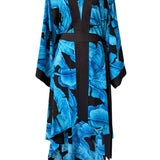 Jungle - Blue Palm Kimono (Black)