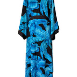 Jungle - Blue Palm Kimono (Black)