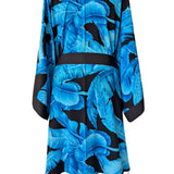 Jungle - Blue Palm Kimono (Black)