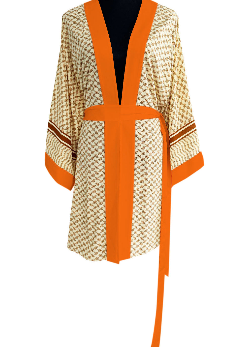 Desert - Sand Kimono Skull (Neon Orange)