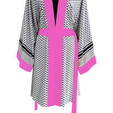 Desert - Tribe Kimono Skull (Neon Pink)
