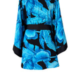 Jungle - Blue Palm Kimono (Black)