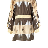 Tribal - Beige Aztec Kimono (Beige) - Short