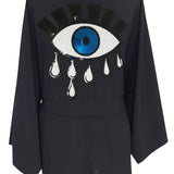 Monochrome - Black Kimono Evil Eye (Black)