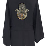 Monochrome - Black Kimono Hamsa (Black)