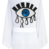 Monochrome - White Kimono Evil Eye (White)