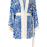 Siciliana - Blu Sicilia Kimono (Off-White)