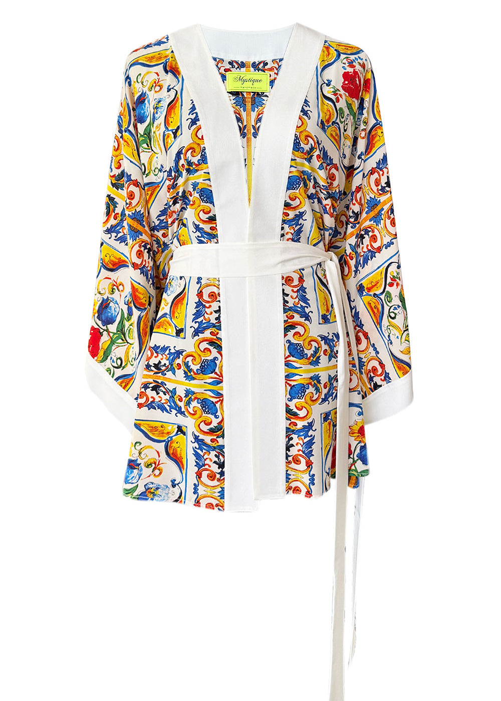 Siciliana - Fiori di Sicilia Kimono (Off-White)