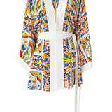 Siciliana - Fiori di Sicilia Kimono (Off-White)