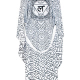 Root Chakra - Black Kimono (Off-White) - Long