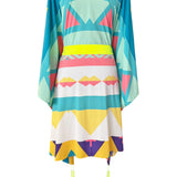 Tribal - Yellow Peaks Kimono (Neon Yellow) - Midi