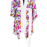 Tulum - Colorful Dreamcatchers Kimono (Off-White) - Midi