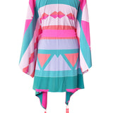 Tribal – Pink Peaks Kimono (Neon Pink) - Short