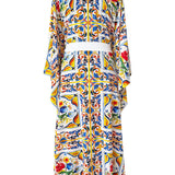 Siciliana - Fiori di Sicilia Kimono (Off-White)