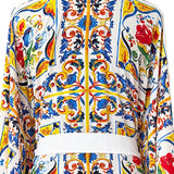 Siciliana - Fiori di Sicilia Kimono (Off-White)