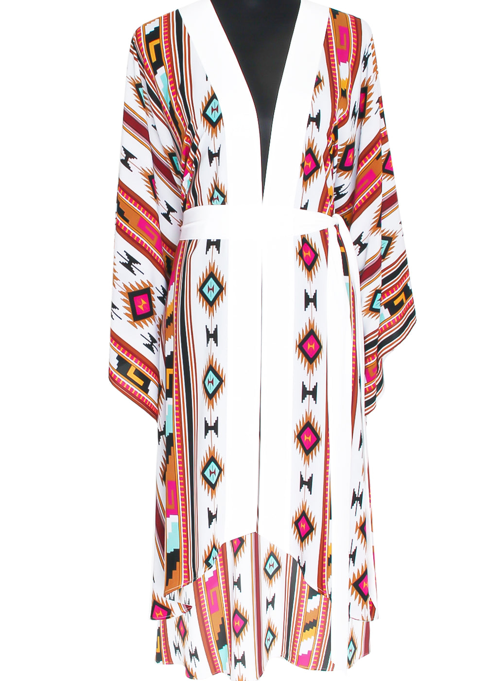 Boho - Maroon Navajo Kimono Wings (Off-White)
