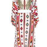 Boho - Maroon Navajo Kimono Wings (Off-White)