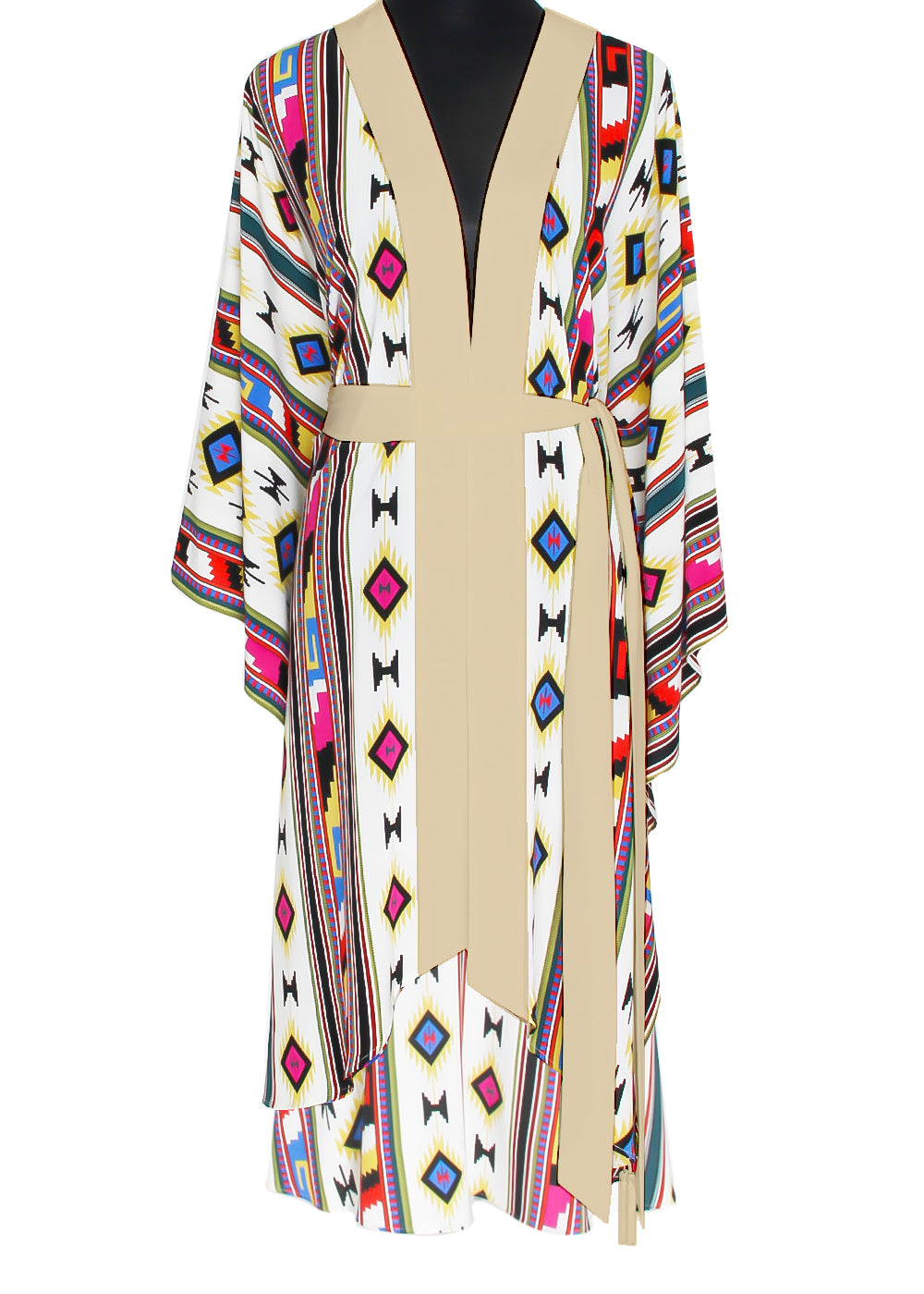Boho - Pink Navajo Kimono Wings (Beige)