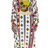 Boho - Pink Navajo Kimono Skull (Beige)