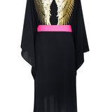 Monochrome - Black Kimono Wings (Neon Pink)