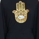 Monochrome - Black Kimono Hamsa (Black)