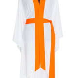 Monochrome - White Kimono Evil Eye (Neon Orange)