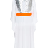 Monochrome - White Kimono Wings (Neon Orange)
