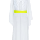 Monochrome - White Kimono Wings (Neon Yellow)