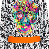 Tulum – Feathers Kimono Skull (Neon Orange)