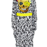 Tulum – Feathers Kimono Skull (Neon Yellow)