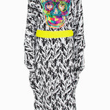 Tulum – Feathers Kimono Skull (Neon Yellow)