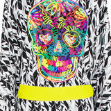 Tulum – Feathers Kimono Skull (Neon Yellow)